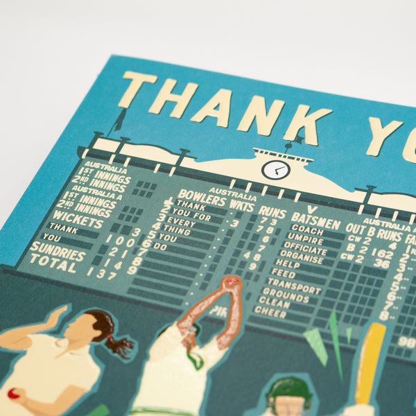 Cricket Australia Thank You Card