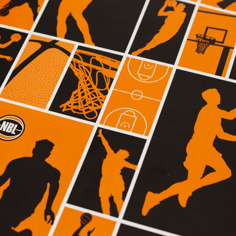 NBL Basketball Folded Wrapping Paper