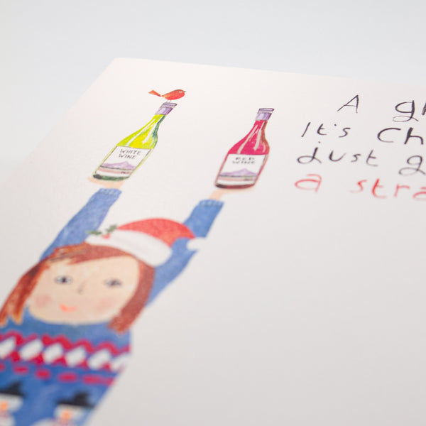Wine & Holiday Cheer Christmas Card