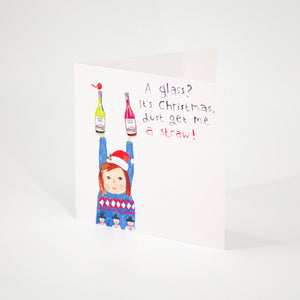 Wine & Holiday Cheer Christmas Card