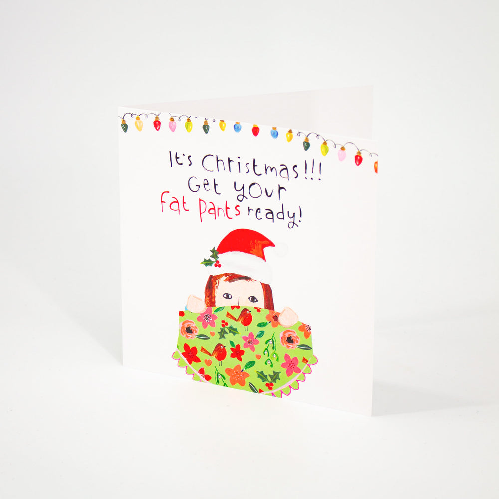 Fat Pants Ready Christmas Card