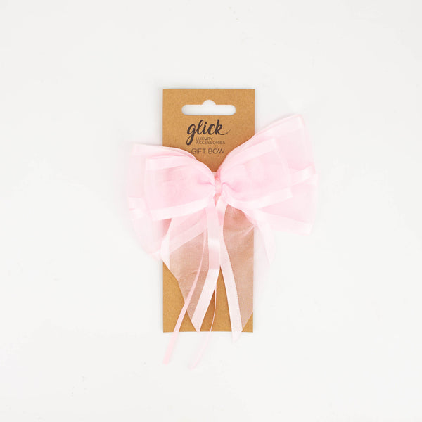 Baby Pink Satin Luxury Bow