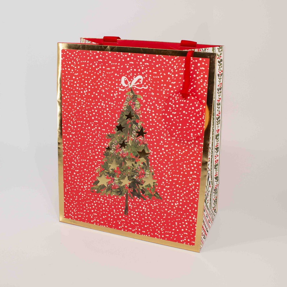 Xmas Gift Bag Large Ruby Pines Premium Packaging