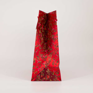 Christmas Poinsettia Medium Gift Bag