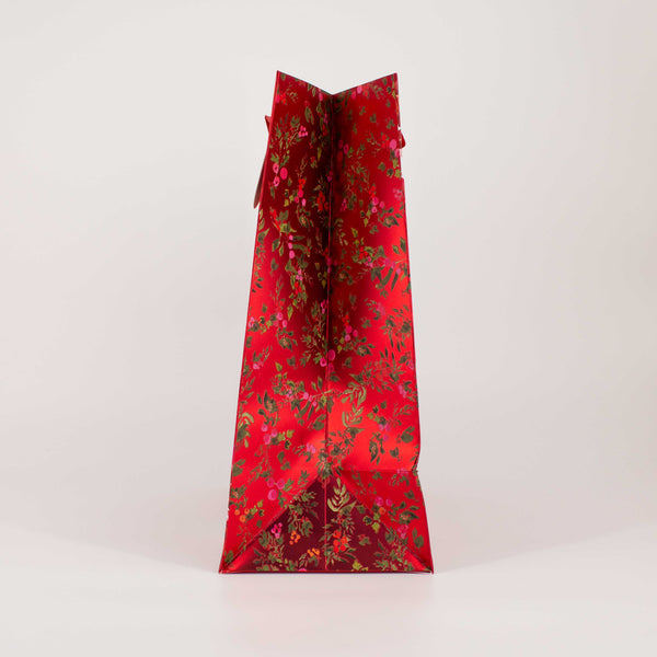 Christmas Poinsettia Medium Gift Bag