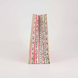 Christmas Gift Bag Medium Ruby Pines Gold Foil Design