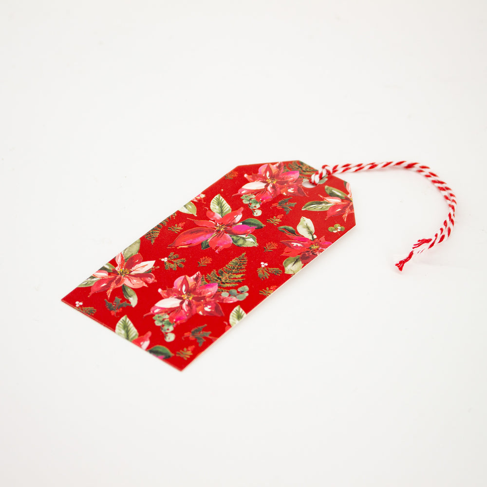 Poinsettia Gift Tags Set of Six