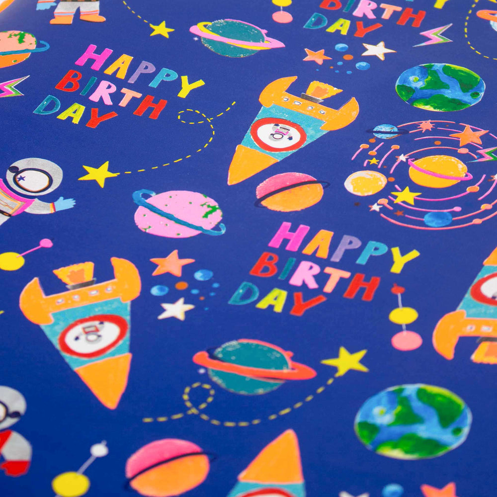 Rocket Birthday Wrapping Paper