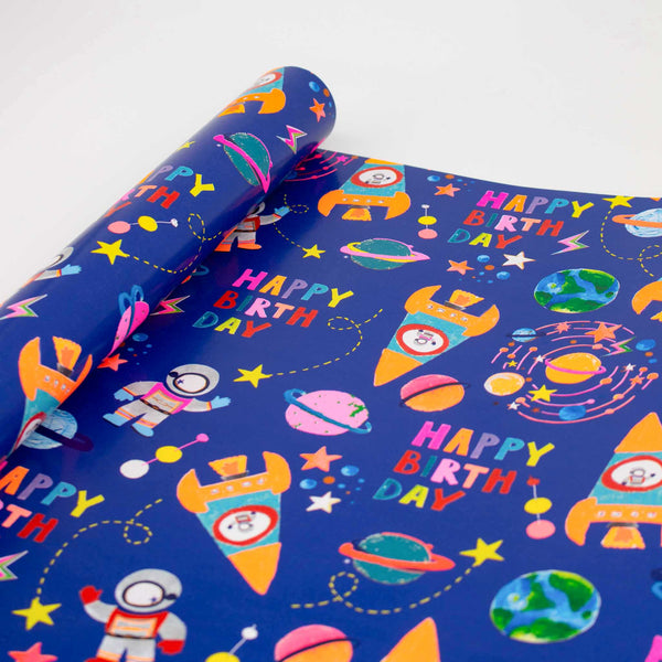 Rocket Birthday Wrapping Paper