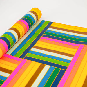 Bright Block-Striped Wrapping Paper