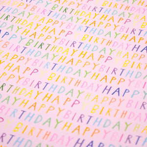 Happy Birthday Scrip Roll Wrap