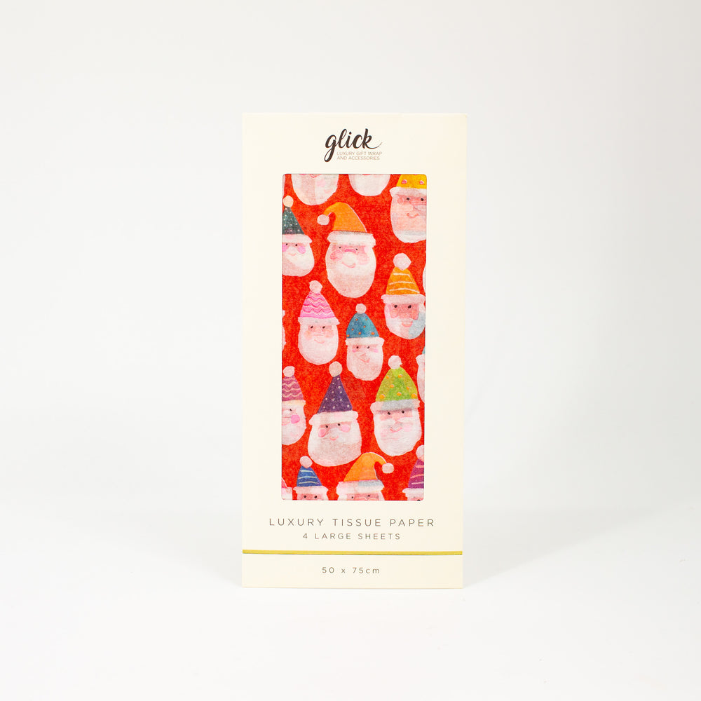 Christmas Tissue Paper Colourful Santa Hat Design Holiday Packaging