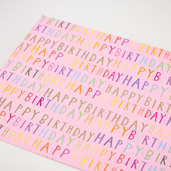 Birthday Script Folded Wrap