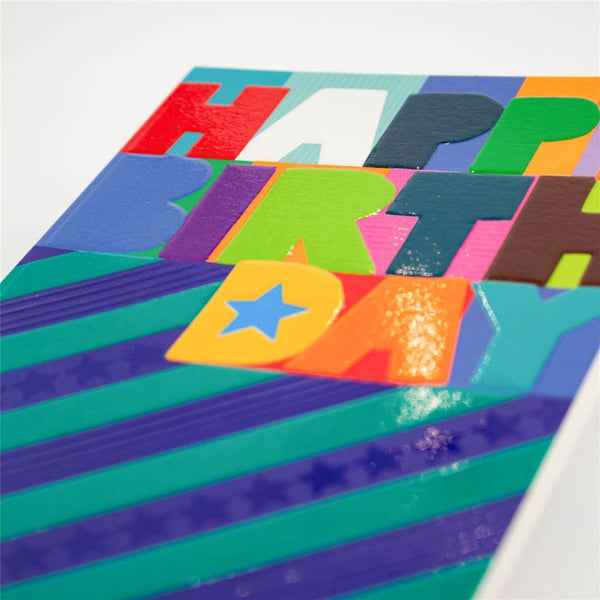 Bold Multicolour Happy Birthday Card