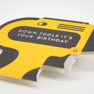 Drill Shape Cut Birthday Card