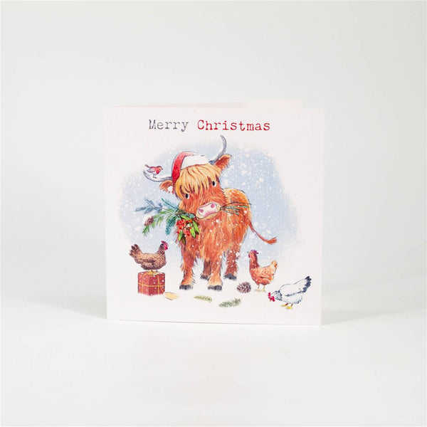 Highland Cow Christmas Card