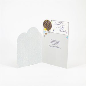 Shape Cut Happy 18th Birthday Card