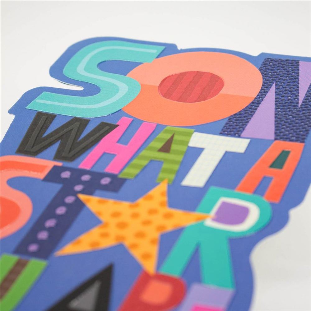 Shape Cut Happy Birthday Son Card
