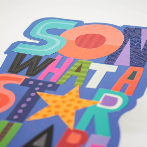 Shape Cut Happy Birthday Son Card