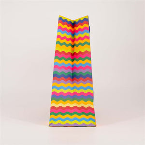 Large Check-Patterned Gift Bag