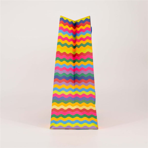 Large Check-Patterned Gift Bag