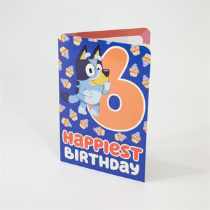 Bluey 6th Birthday Card