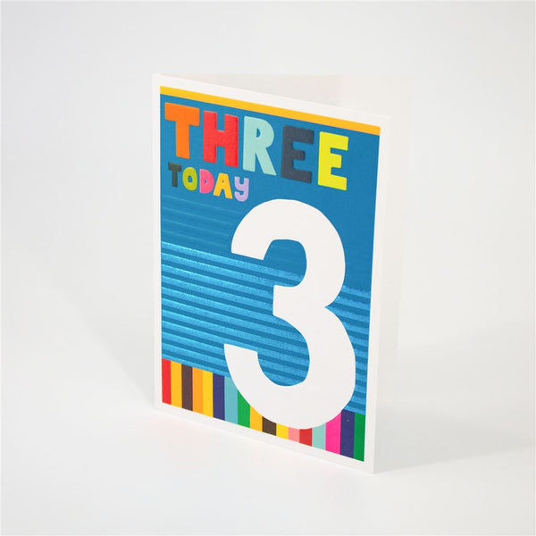 3rd Birthday Card with Bold Number