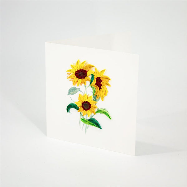 Handmade Quilled Sunflower Card