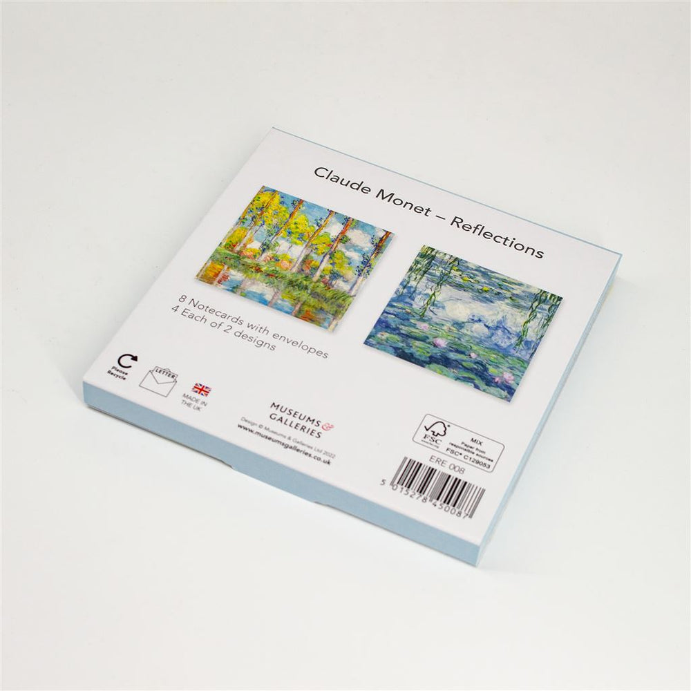 Claude Monet Reflections Notecard Wallet - Set Of 8