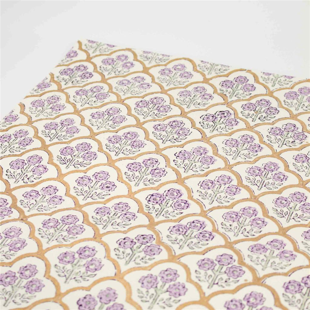 Handmade Lavender Trellis Wrapping Paper