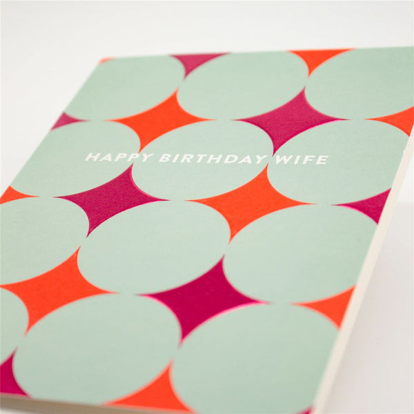 Stylish Circle Pattern Wife Card