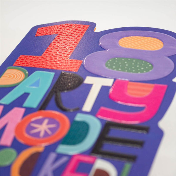 Shape Cut 18th Birthday Card