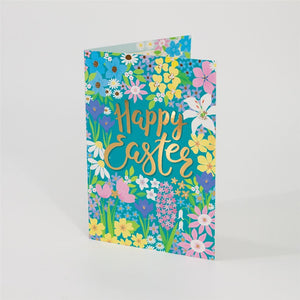 Happy Easter Floral Greeting Card