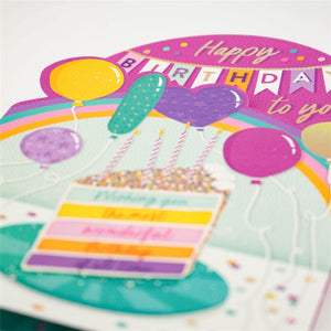 Two-Fold Happy Birthday Card