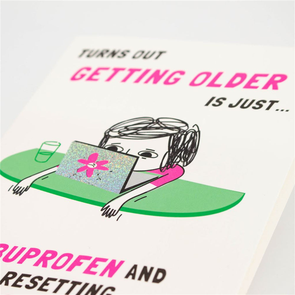 Ibuprofen and Passwords Birthday Card