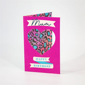 Mum Lazer-Cut Heart Birthday Card