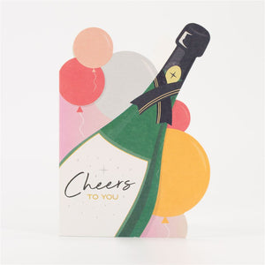 Shape Cut Champagne Card