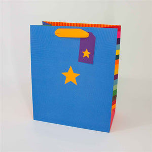 Large Embossed Blue Gift Bag