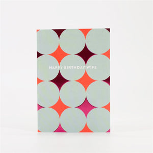 Stylish Circle Pattern Wife Card