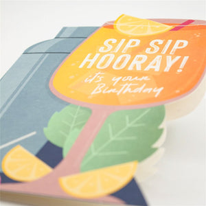 Fun Cocktail Shape Cut Card