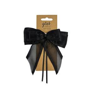 Black Satin Luxury Bow