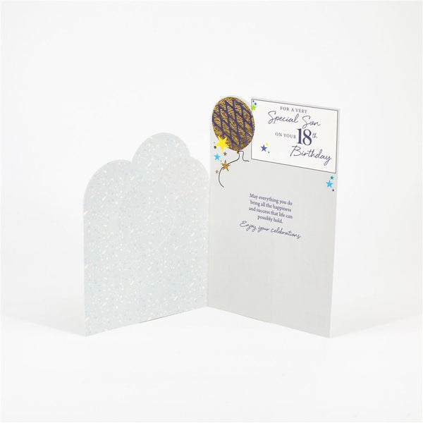 Shape Cut Happy 18th Birthday Card