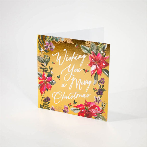 Boxed Christmas Card Poinsettia