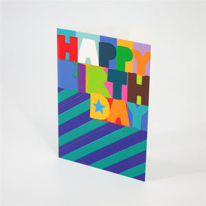 Bold Multicolour Happy Birthday Card