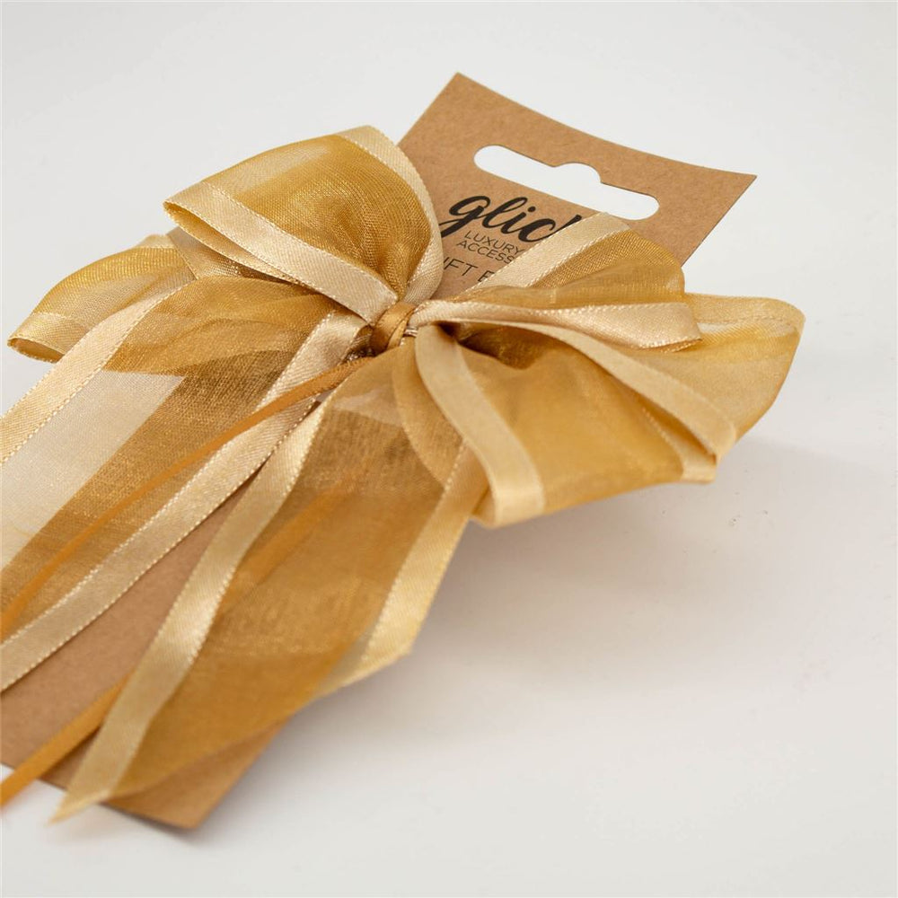 Gold Satin Luxury Bow