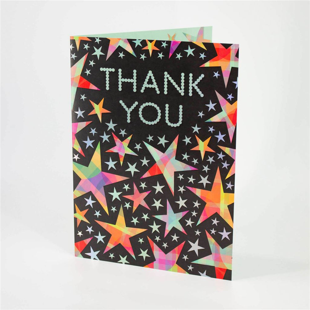 Colourful Star Thank You Card