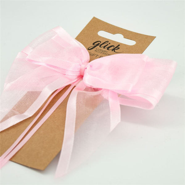 Baby Pink Satin Luxury Bow