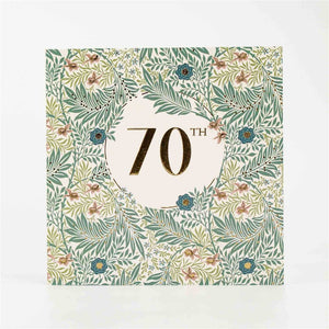 Embossed 70th Birthday Card