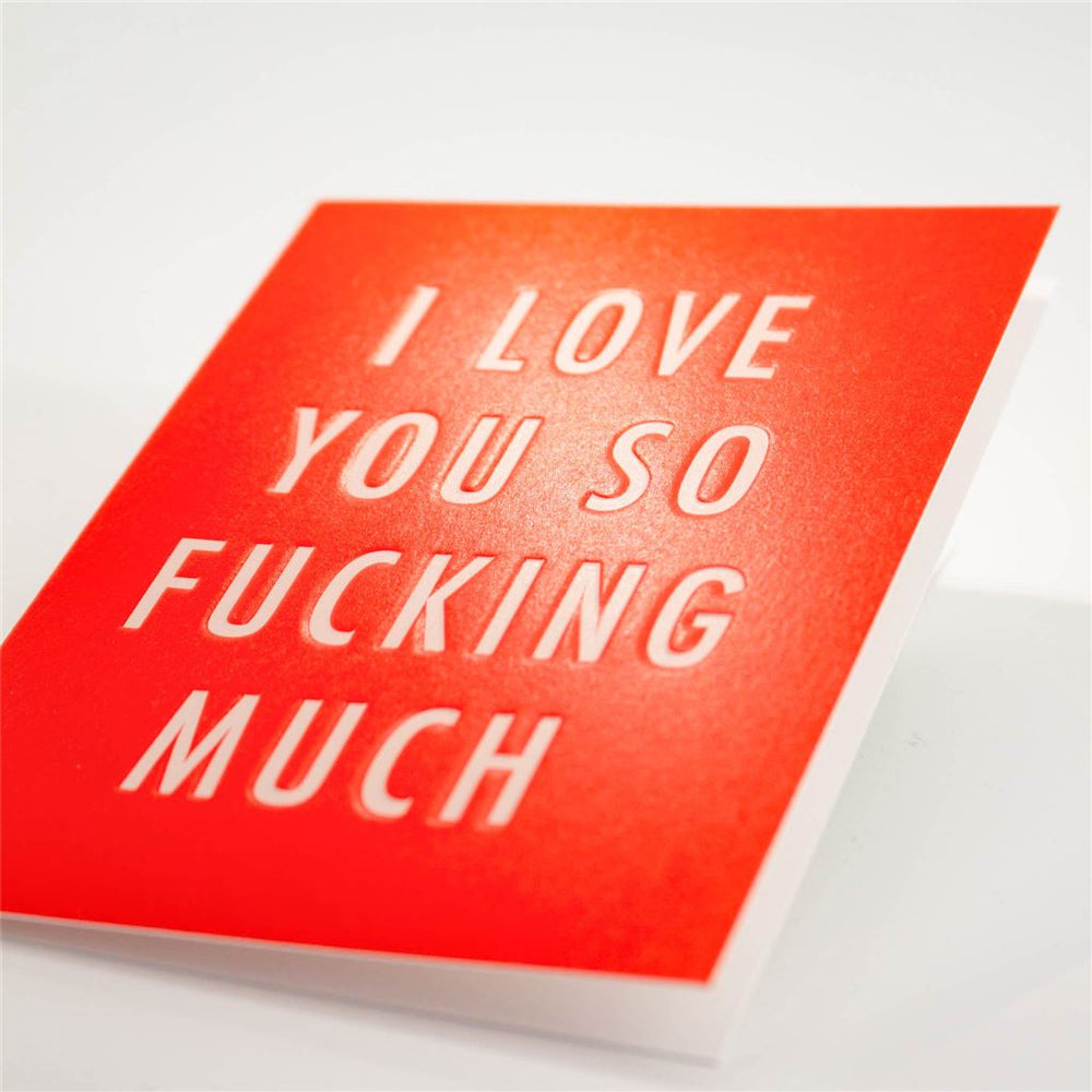 Bright Red Mini Greeting Card