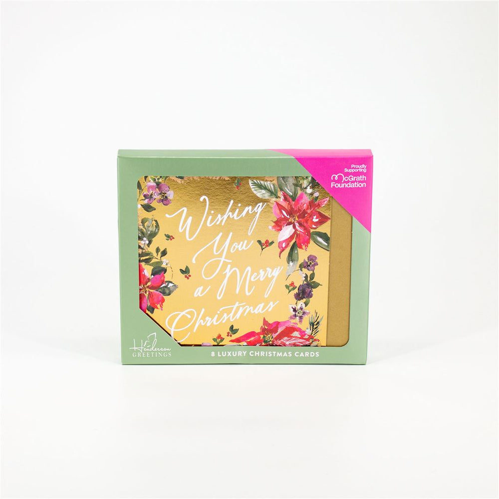 Boxed Christmas Card Poinsettia